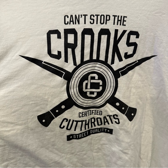 Crooks and castle won’t stop white graphic tee men’s sz 3XL 100% cotton big tall - Picture 7 of 10
